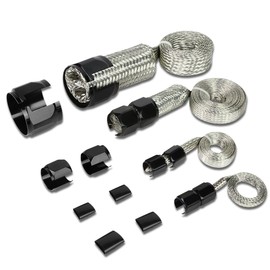 DNA Motoring BH-BK - Kit de manguera de ajuste universal de acero trenzado