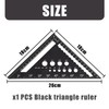 1 Black Triangular Ruler, Sturdy Structure, Woodworking Measuring Tool, Precise