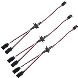 Vgoohobby 5Pcs 22cm Magnetic Snap-on JR Y Cable 1 Male to 2 Female Plugs Extension Cable for RC Cars Planes Drones DIY Models