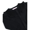 RuffleButts Black Sweater Knit Ruffle Trim Cardigan - 6-12m