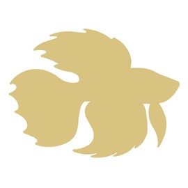 Betta Fish Cutout Unfinished Wood Beta Siamese Fighting Aquarium Tank Nautical Pet MDF Shape Canvas Style 1