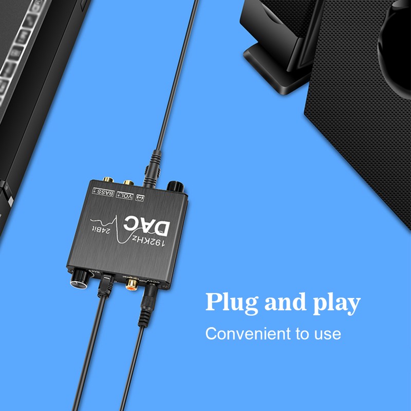 Digital to Analog Audio Converter 192kHz 24bit DAC Converter Optical