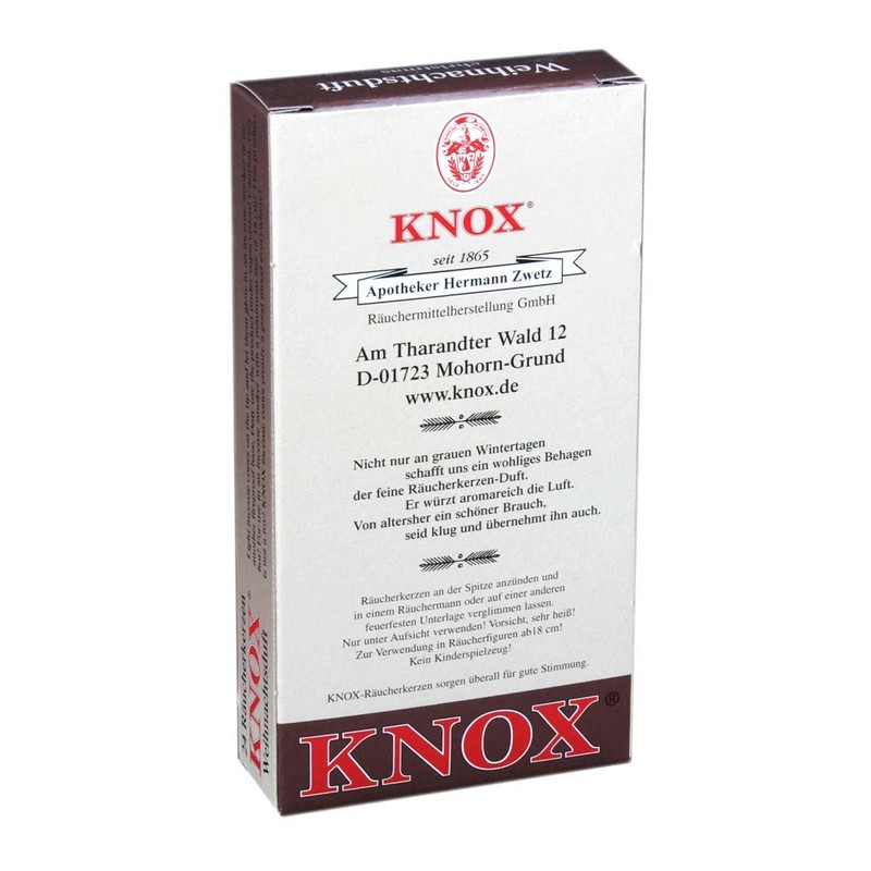 Knox Christmas Scent German Incense Cones Made in Germany for