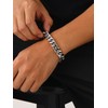 U7 Heavy Cuban Link Chain Bracelet 12mm Silver Stainless Steel