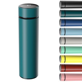 Homealexa 500 ml Thermos Flask, Vacuum Insulated Cup Water Bottle Made of 304 Stainless Steel, LED Touch Screen Temperature Display, Thermos Flask Water Bottle, Perfect for Home, Office, Travel,