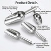 CONEHOY 5 Pcs 3/6/9/12/16 Ounce Stainless Steel Ice Scoop with