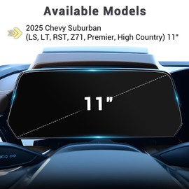 2025 Chevy Suburban Dash Screen Protector Glass for 2025 Chevy Suburban (LS, LT, RST, Z71, Premier, High Country) 11" Driver Information Center Touchscreen Cover Screen Saver Suburban Accessories