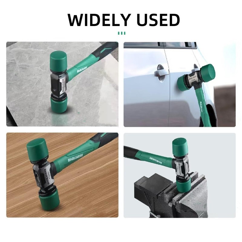 BUSKPOK Rubber Mallet Double Faced Flooring Hammer for Camping Woodworking