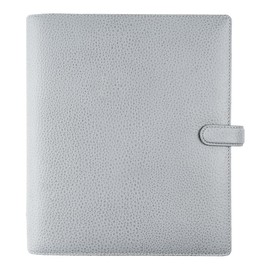 Filofax Finsbury Organizer, A5 Size, Slate Grey - Traditional Grained Leather, Six Rings, Week-to-View Calendar Diary, Multilingual, 2025 (C029506-25)