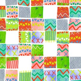 Quilting Treasures Alpaca Picnic Blanket Patches White 100% Cotton Fabric by The Yard