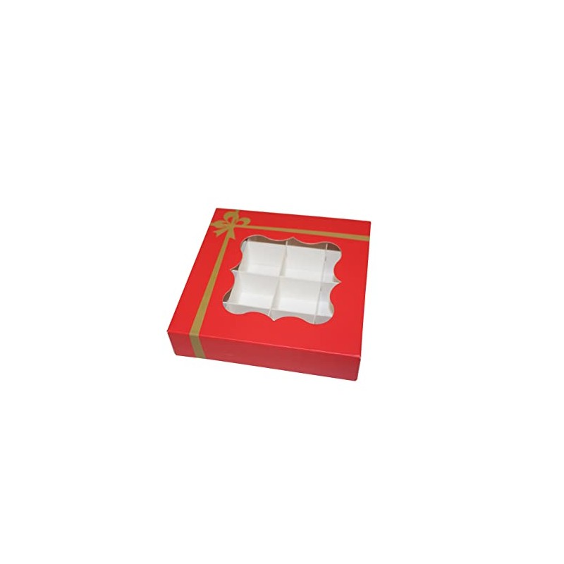 EMPTY SWEET/GIFT BOX - FOOD SAFE - 15x15x3.5cm - 9