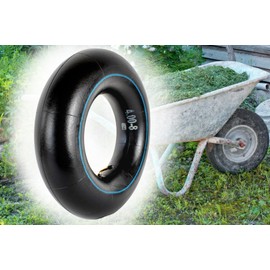 BISOMO Inner Tube for Wheelbarrow 400 x 100/4.00-8 Inch Car Valve Angled Hose for Tyres & Pneumatic Wheels Replacement Hose Wheelbarrow Hose
