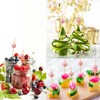 Honbay 100PCS Pink Pearl Bamboo Cocktail Picks Fruit Food Hamburger