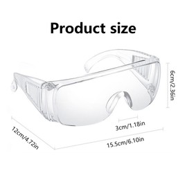 Clear Safety Goggles Protective Glasses Anti-Fog Anti-Scratch Wrap-Around Eye Protection Goggles Side Shields for Work, DIY, Lab, Woodworking, and Construction Use | Indirect Vents | Clear Viewing