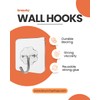Brunchy Self Adhesive Hooks - Heavy Duty Wall Hooks for