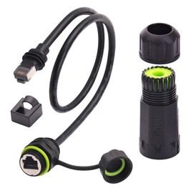 PENGLIN Starlink Mini/Gen3 Ethernet Adapter,Starlink Mini Cable Extender Adapter to Waterproof RJ45 Coupler Compatible with Starlink Dish & Router (Cable Length 9.84inch) 1 Pack