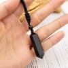 Unbranded Natural Black Obsidian Hexagonal Point Pendant Healing Amulet Unisex