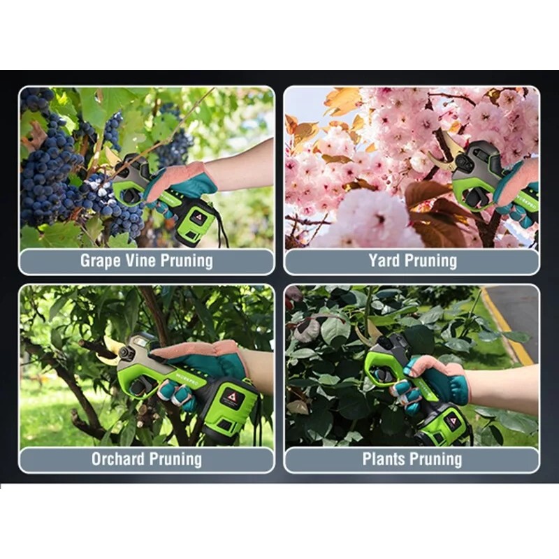 WORKPRO 12V Electric Pruning Shears, Battery Powered Pruning Shears Gardening