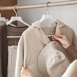 ASK Stainless Steel Clips with Hooks, 3.5 inches (9 cm), Set of 10, Clothespins Clips, Pinch, Rust Resistant, Strong, Windproof, Clothespins, Laundry Supplies, Clothes Drying, Room Drying, Outdoor Drying, Multi-Purpose (10 Pieces, 7 Type A (3.5 inches (9