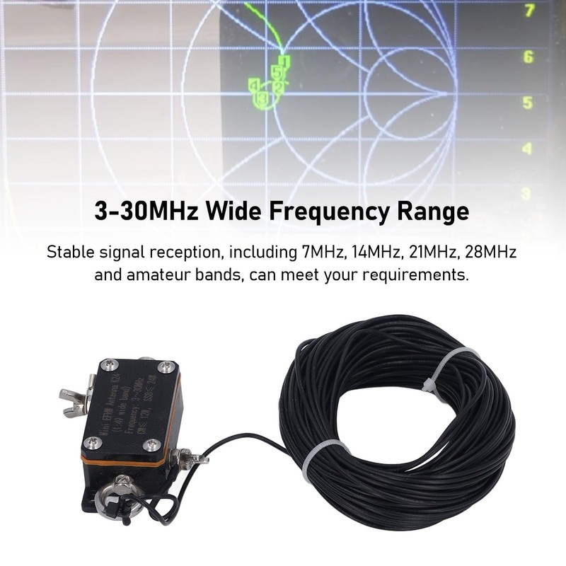 3‑30MHz End Fed Half Shortwave Antenna, 1:49 Balun with Stable