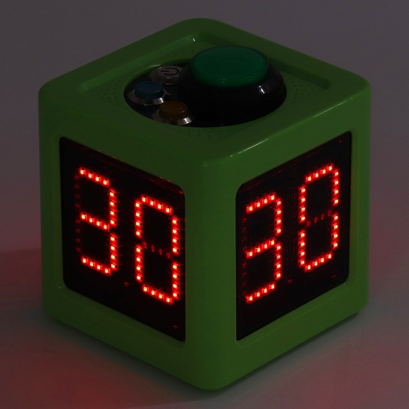 Cube Timer 1.4in 4 Sided Digital Shot Countdown Stopwatch for