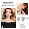 Loutade Silver Stud Earrings for Women, 925 Sterling Silver Birthstone