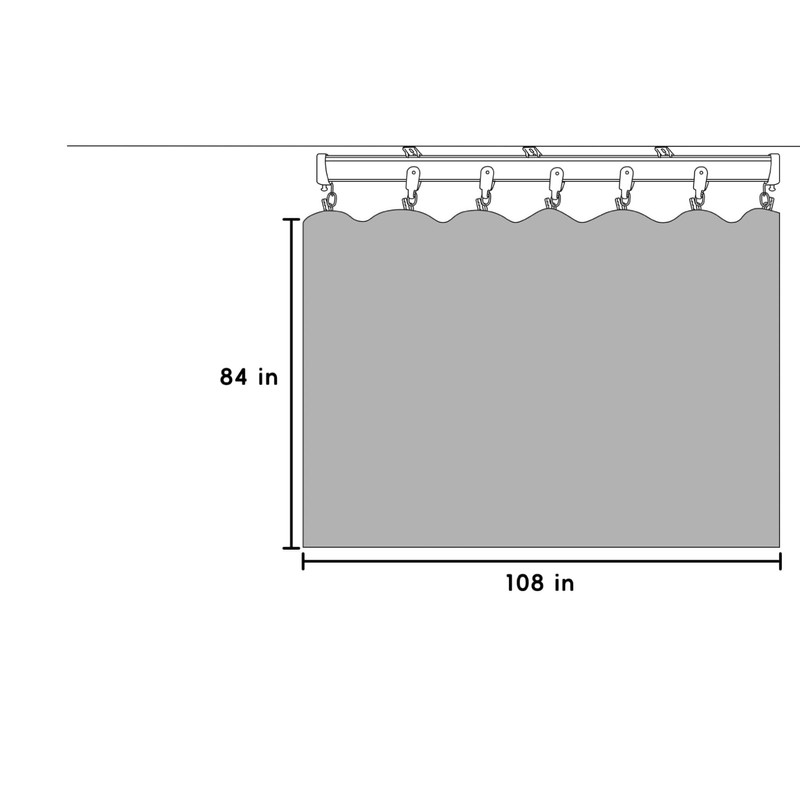 Room Divider Blackout Curtains Flexible Sliding Tracks Sets Ceiling Mounted