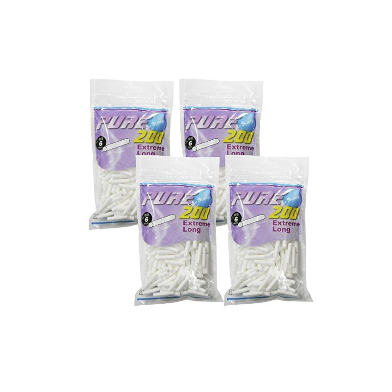 Pure Slim Extreme Long Filters, 200 Count (Set of 4)