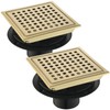 Kuaisailsk 6 Inch Set of 2 Shower Drain 304 Stainless