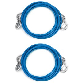 QWORK Trailer Safety Chains Cables 13 Ft, 2 Pack Safety Cable 12000 Lbs Loading for Towing Bar, Connect Trailer to Vehicle