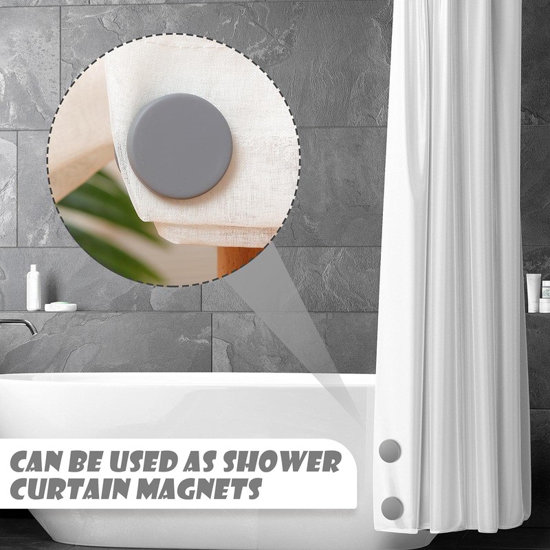 Jetec Round Magnetic Drapery Weights Shower Curtain Weights Strong Tablecloth