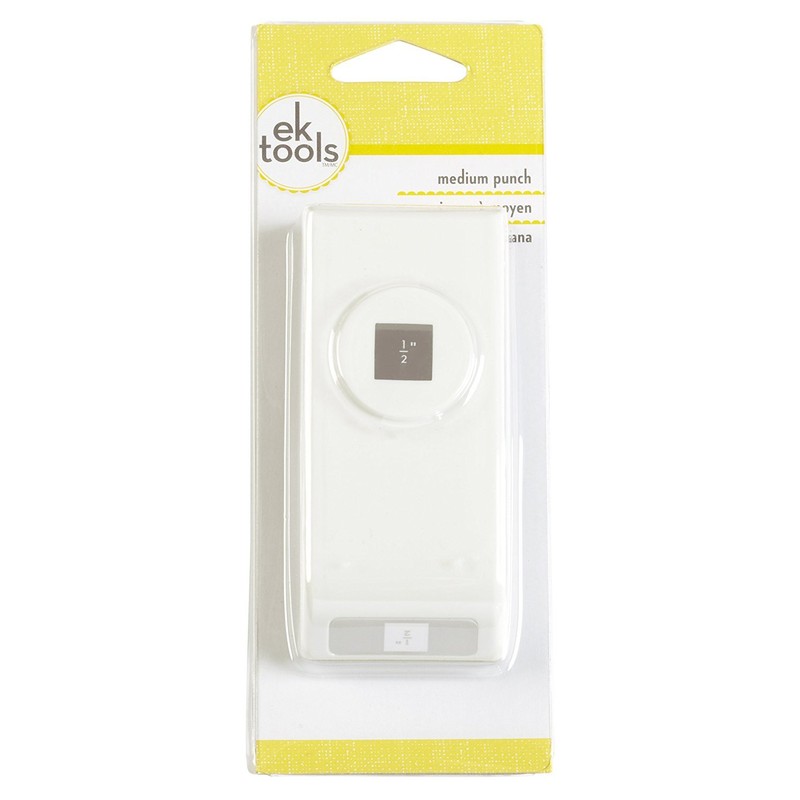 EK Tools Square Punch, 0.50-Inch, New Package, White