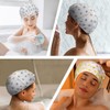 12 Pcs Shower Caps, Waterproof Reusable Shower Caps, EVA Plastic