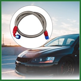 Motoforti 1 Meter 10AN 5/8" Stainless Steel CPE Car Oil Fuel Gas Line Hose Kit Long-lasting