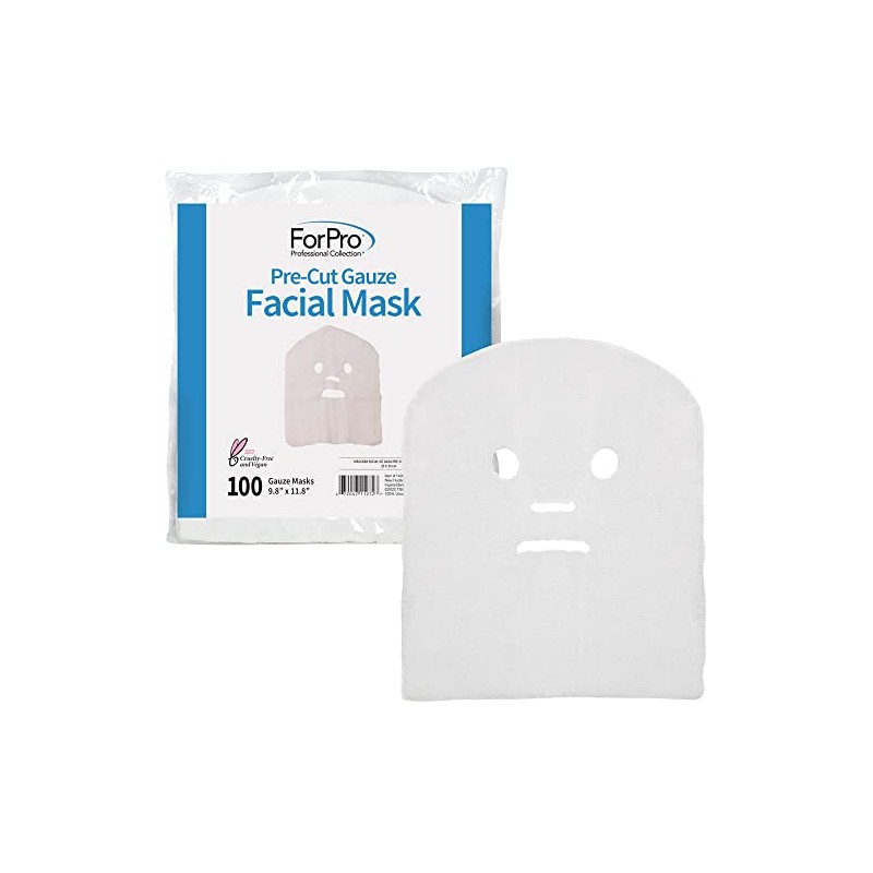 For Pro Precut 100 Cotton Gauze Facial Mask, 100 Count