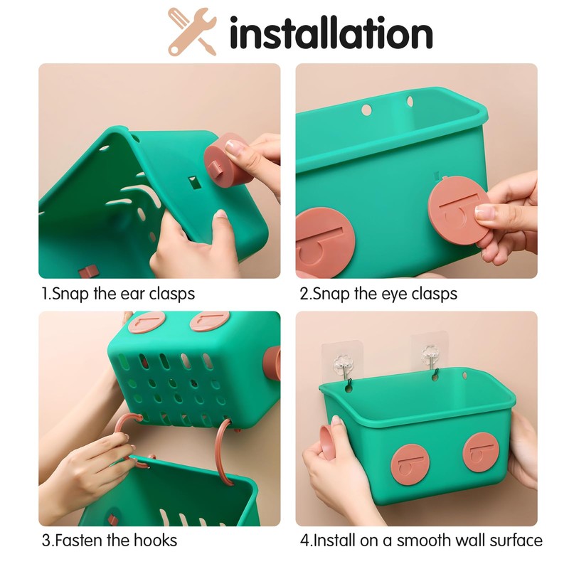 Tokokimo Bath Toy Storage, Bathroom Toy Storage, Cute Robot Shaped
