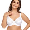 Ayigedu Women's Underwired Bra Lace Unlined Large Size Minimiser Bra