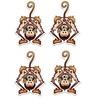4 pcs Set Monkey Aloha Hard Hat Sticker Funny, 2