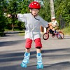 SMOOJOY Roller Skates for Girls Kids Boys,4 Size Adjustable Indoor