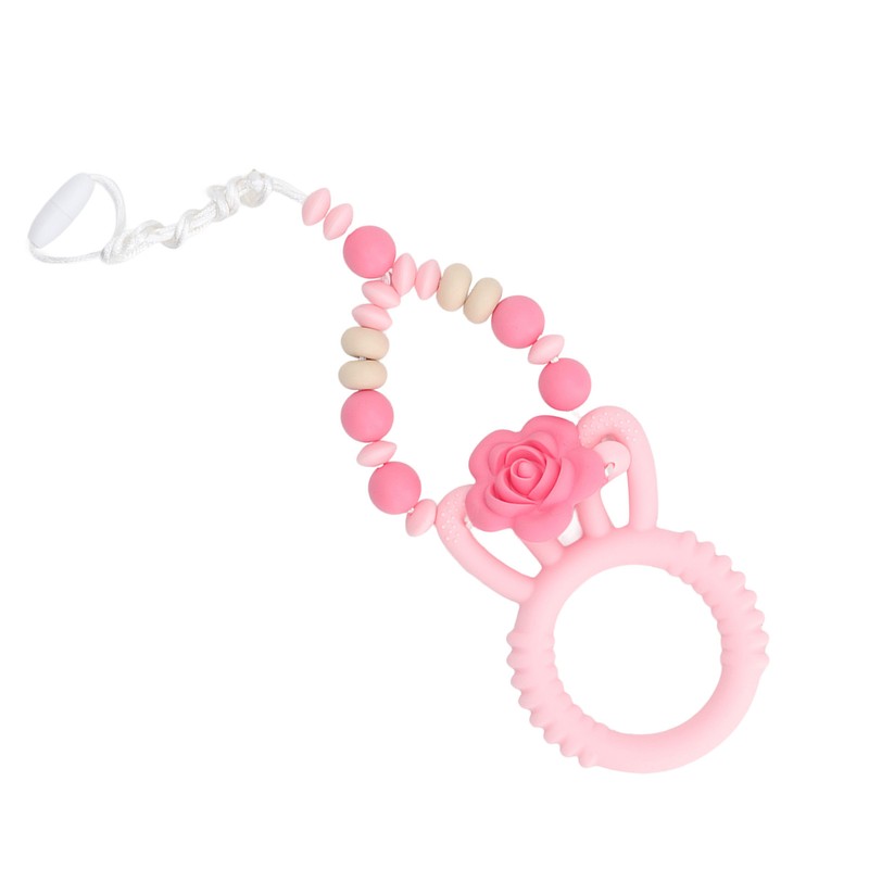 Teething Necklace Gum Massage Silicone Baby Teether Cute Bright Color