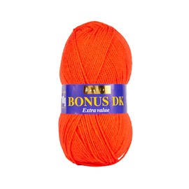 Hayfield Bonus DK Double Knitting Yarn, Tomato (554), 100g by Sirdar