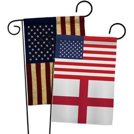 World Cup England USA Friendship Flag American Flag Banner Pack Wall Art Patio Lawn Garden Room Decorations Outdoor Tapestry Yard Signs FIFA Gifts Team Qatar Trophy Soccer Game Football Made in USA