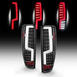 AKKON - Fits 2004-12 Chevy Colorado GMC Canyon 2006 Isuzu i-280 i-350 2007-08 i-290 i-370 Full LED Tube Black Tail Lights Pair