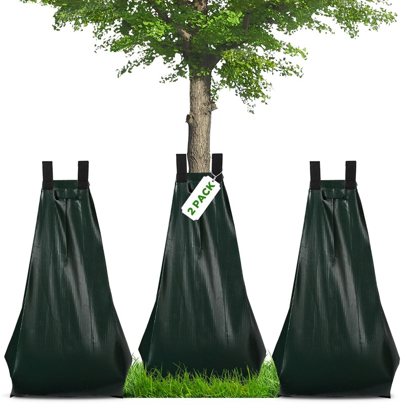 2 Pack Tree Watering Bags, 20 Gallon Reusable Heavy Duty