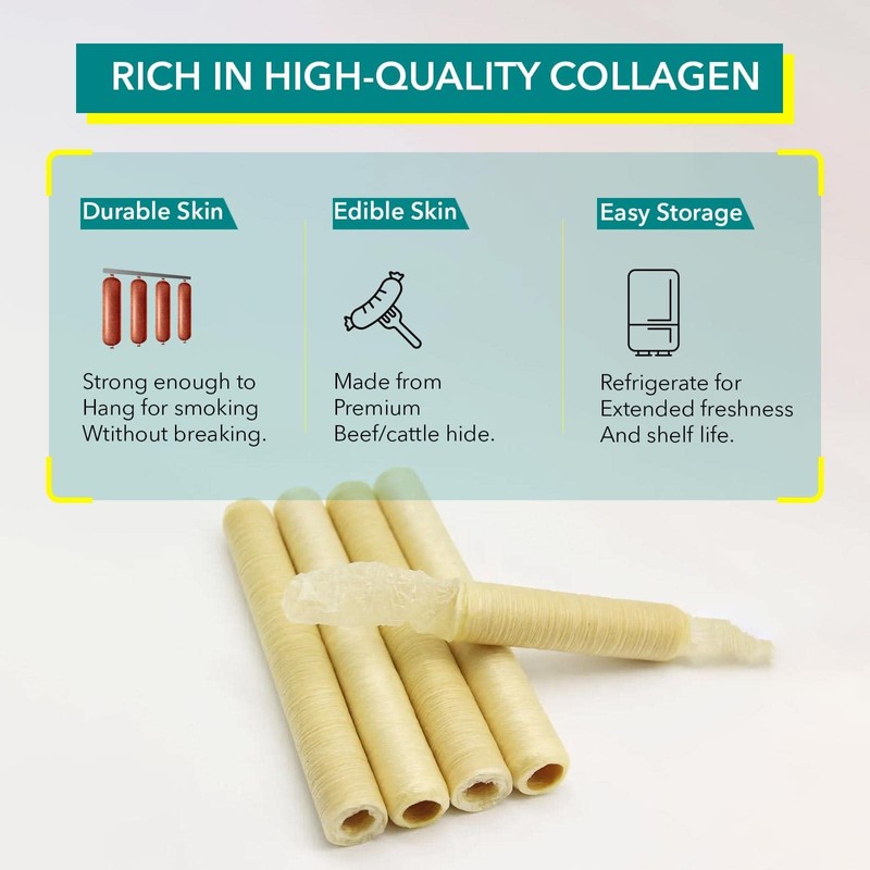 The Sausage Maker® 26mm Collagen Casings For Sausage Making, Edible,
