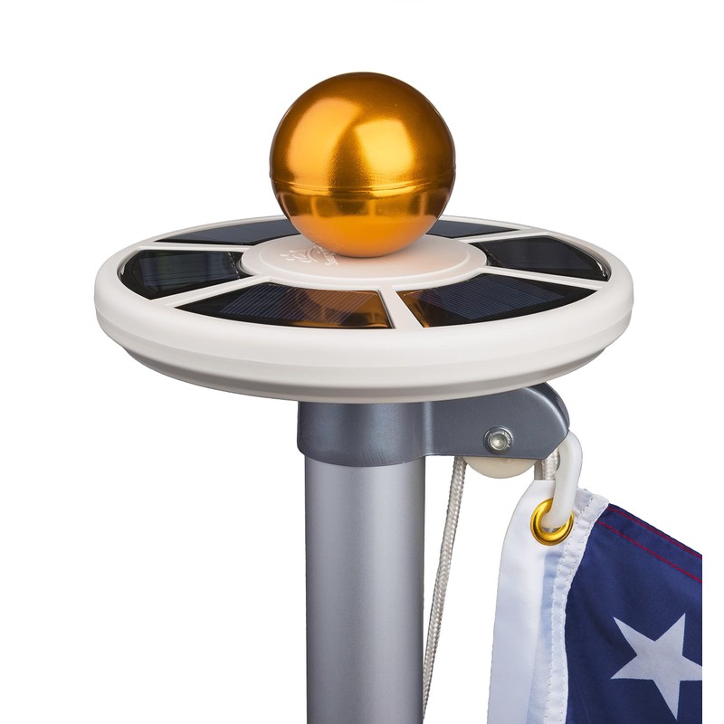 Sunnytech 2nd Generation Solar Flag Pole 20led Light, Brightest, Most