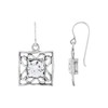 Silpada 'Center Squared' Sterling Silver White Cubic Zirconia Drop Earrings