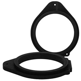 [1 Pair] 165 mm MDF Speaker Rings Compatible with Opel Insignia | Suitable for Rear Door | Colour: Black | Waterproof