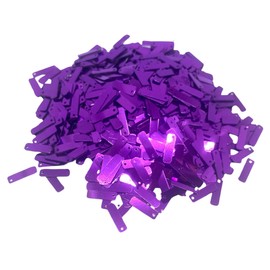 4x14 mm Paillettes planas de lentejuelas, 1400 piezas, surtido de colores mixtos de lentejuelas acrílicas - 50 gramos (1,76 onzas) Morado