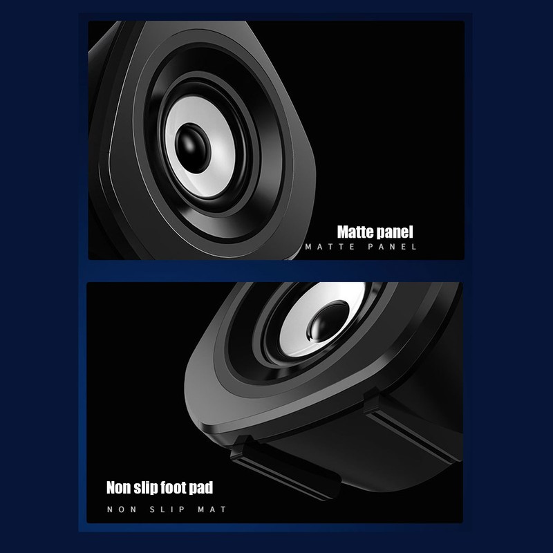 Desktop Speaker USB Powered Heavy Subwoofer Desktop Mini LED Speaker